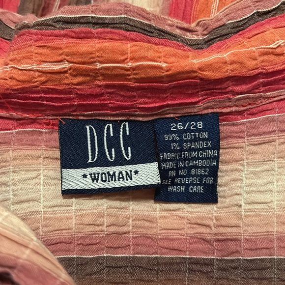 New! Vintage DCC Woman Crinkle Texture Blouse - Picture 6 of 6